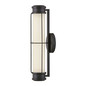 Preview: Elstead Saylor LED Bad-Wandleuchte dimmbar IP44 warmweiss 19W Mattschwarz Stahl Opalglas 43cm