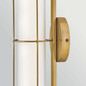 Preview: Elstead Saylor LED Bad-Wandleuchte dimmbar IP44 warmweiss 19W Heritage-Messing Stahl Opalglas 43cm