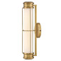 Preview: Elstead Saylor LED Bad-Wandleuchte dimmbar IP44 warmweiss 19W Heritage-Messing Stahl Opalglas 43cm