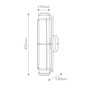 Preview: Elstead Saylor LED Bad-Wandleuchte dimmbar IP44 warmweiss 19W Heritage-Messing Stahl Opalglas 43cm