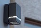 Preview: Elstead Jannik LED Außen-Wandleuchte 2-fach 15cm Dunkelgrau IP44