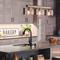 Preview: Elstead Aberdeen Pendelleuchte 3-flammig E27 Altbronze-Grau Stahl Klarglas 106cm