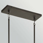 Preview: Elstead Aberdeen Pendelleuchte 3-flammig E27 Altbronze-Grau Stahl Klarglas 106cm