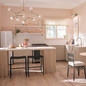 Preview: Elstead Cassius LED Pendelleuchte 8-flammig G9 Champagnerbronze Stahl Opalglas 133cm