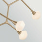 Preview: Elstead Cassius LED Pendelleuchte 8-flammig G9 Champagnerbronze Stahl Opalglas 133cm