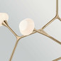 Preview: Elstead Cassius LED Pendelleuchte 8-flammig G9 Champagnerbronze Stahl Opalglas 133cm
