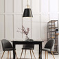 Preview: Elstead Etcher Pendelleuchte 2-flammig E27 Schwarz-Messing Stahl Satinglas Ø46cm