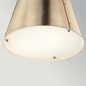 Preview: Elstead Etcher Pendelleuchte 2-flammig E27 Champagnerbronze Stahl Satinglas Ø46cm