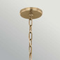 Preview: Elstead Etcher Pendelleuchte E27 Champagnerbronze Stahl Satinglas Ø33cm