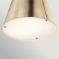 Preview: Elstead Etcher Pendelleuchte E27 Champagnerbronze Stahl Satinglas Ø33cm