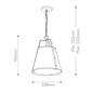 Preview: Elstead Etcher Pendelleuchte E27 Champagnerbronze Stahl Satinglas Ø33cm