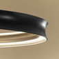 Preview: Elstead Larousse LED Pendelleuchte dimmbar warmweiss 110W Schwarz-Messing Stahl Ø100cm