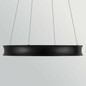 Preview: Elstead Larousse LED Pendelleuchte dimmbar warmweiss 74W Schwarz-Messing Stahl Ø75cm