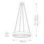 Preview: Elstead Larousse LED Pendelleuchte dimmbar warmweiss 74W Schwarz-Messing Stahl Ø75cm