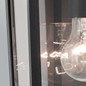 Preview: Elstead Mathus Außenwandleuchte E27 IP44 Schwarz Alu Facettenglas 46cm
