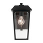 Preview: Elstead Mathus Außenwandleuchte E27 IP44 Schwarz Alu Facettenglas 33cm