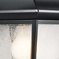 Preview: Elstead Mount Vernon Außenwandleuchte E27 IP44 Schwarz Alu Blasenglas 43cm