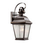 Preview: Elstead Mount Vernon Außenwandleuchte E27 IP44 Altbronze Alu Blasenglas 43cm