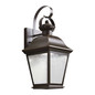 Preview: Elstead Mount Vernon Außenwandleuchte E27 IP44 Altbronze Alu Blasenglas 43cm