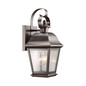 Preview: Elstead Mount Vernon Außenwandleuchte E27 IP44 Altbronze Alu Blasenglas 32cm