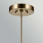 Preview: Elstead Riven LED Pendelleuchte dimmbar warmweiss 48W Champagnerbronze Stahl Riffelglas 122cm