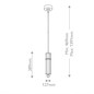 Preview: Elstead Riven LED Pendelleuchte dimmbar warmweiss 15W Champagnerbronze Stahl Riffelglas Ø13cm