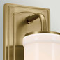 Preview: Elstead Vetivene LED Bad-Wandleuchte G9 IP44 Naturmessing Stahl Opalglas 31cm