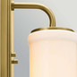 Preview: Elstead Vetivene LED Bad-Wandleuchte G9 IP44 Naturmessing Stahl Opalglas 31cm