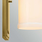 Preview: Elstead Vetivene LED Bad-Wandleuchte G9 IP44 Naturmessing Stahl Opalglas 31cm