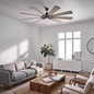 Preview: Elstead Gentry XL leiser Deckenventilator mit LED Licht Ø216cm DC-Motor Holz + Fernbedienung
