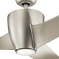 Preview: Elstead Phree leiser Deckenventilator mit LED Licht Ø142cm + Fernbedienung Nickel