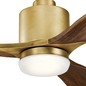 Preview: Elstead Ridley II leiser Deckenventilator mit LED Licht Ø132cm Holz + Fernbedienung