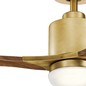 Preview: Elstead Ridley II leiser Deckenventilator mit LED Licht Ø132cm Holz + Fernbedienung
