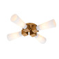 Preview: Elstead Kristy Deckenleuchte E27 4-fach Gebeiztes Gold Opal