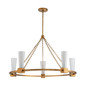 Preview: Elstead Kristy Kronleuchter E27 5-fach Gebeiztes Gold Opal