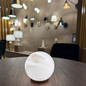 Preview: Elstead Luna LED Akku-Tischleuchte dimmbar warmweiss 2,2W 90Ra Weiß-Gold Marmor Zink 12cm