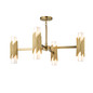 Preview: Elstead Marvele Kronleuchter E14 8-fach Gealtertes Messing Opal