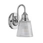 Preview: Elstead Addison LED Wandleuchte G9 Poliertes Chrom Klar IP44