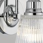 Preview: Elstead Addison LED Wandleuchte G9 Poliertes Chrom Klar IP44