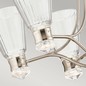 Preview: Elstead Kayva LED Kronleuchter 64cm Poliertes Nickel Klar facettiert IP44