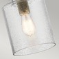 Preview: Elstead Kitner Hängeleuchte E27 Naturmessing Klar mit Luftbläschen
