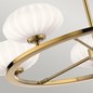 Preview: Elstead Pim LED Kronleuchter G9 5-fach Fuchs-Gold Satinierter, ummantelter Opal IP44