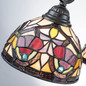 Preview: Elstead Larissa Tiffanyglas Kronleuchter 3-flammig E27 Vintage-Bronze Stahl Ø64cm