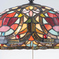 Preview: Elstead Larissa Tiffanyglas Pendelleuchte 3-flammig E27 Vintage-Bronze Stahl Ø39cm