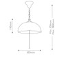Preview: Elstead Larissa Tiffanyglas Pendelleuchte 3-flammig E27 Vintage-Bronze Stahl Ø39cm