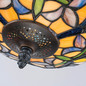 Preview: Elstead Larissa Tiffanyglas Deckenleuchte 2-flammig E27 Vintage-Bronze Stahl Ø35cm