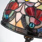 Preview: Elstead Larissa Tiffanyglas Tischleuchte E14 Vintage-Bronze Stahl 37cm