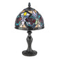 Preview: Elstead Larissa Tiffanyglas Tischleuchte E14 Vintage-Bronze Stahl 37cm