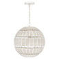 Preview: Elstead Lindendale Pendelleuchte E27 Antik-Weiß Antikweiß IP44