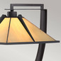 Preview: Elstead Pomeroy Tischlampe E27 Western Bronze mit Kunstglas Schirm Tiffanyglas